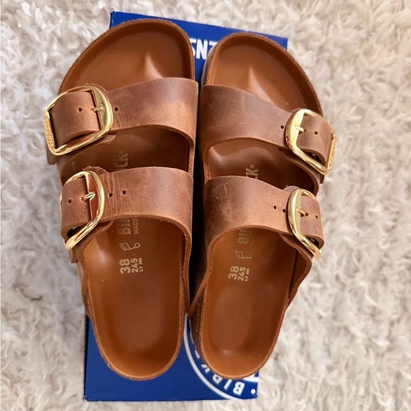 Birkenstock Big Buckle Cognac Sandals - Picture 2 of 4